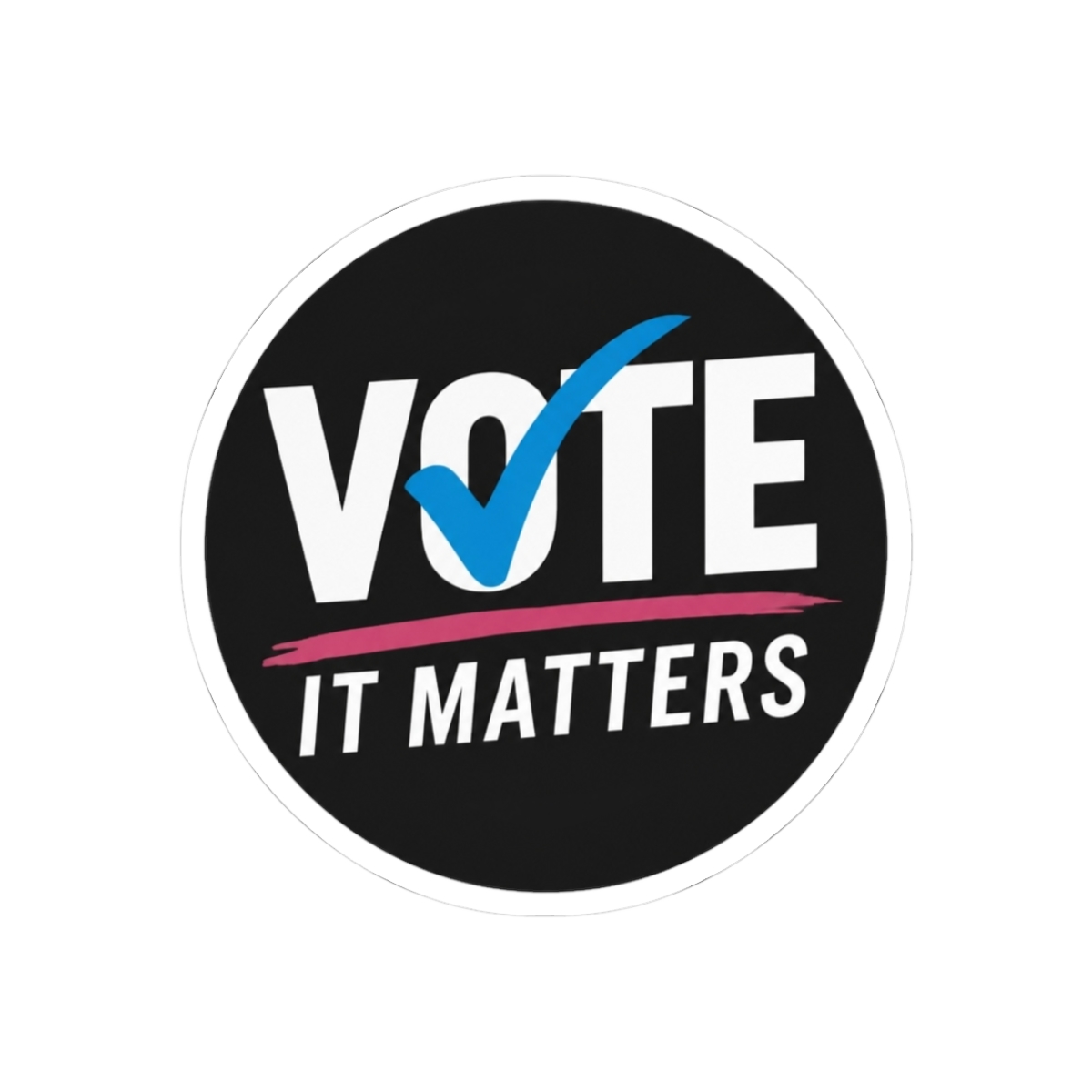 Vote Election 2024 Voter Democrat Politics Classic Round Sticker | Eleceed - Official stickers merchandise
