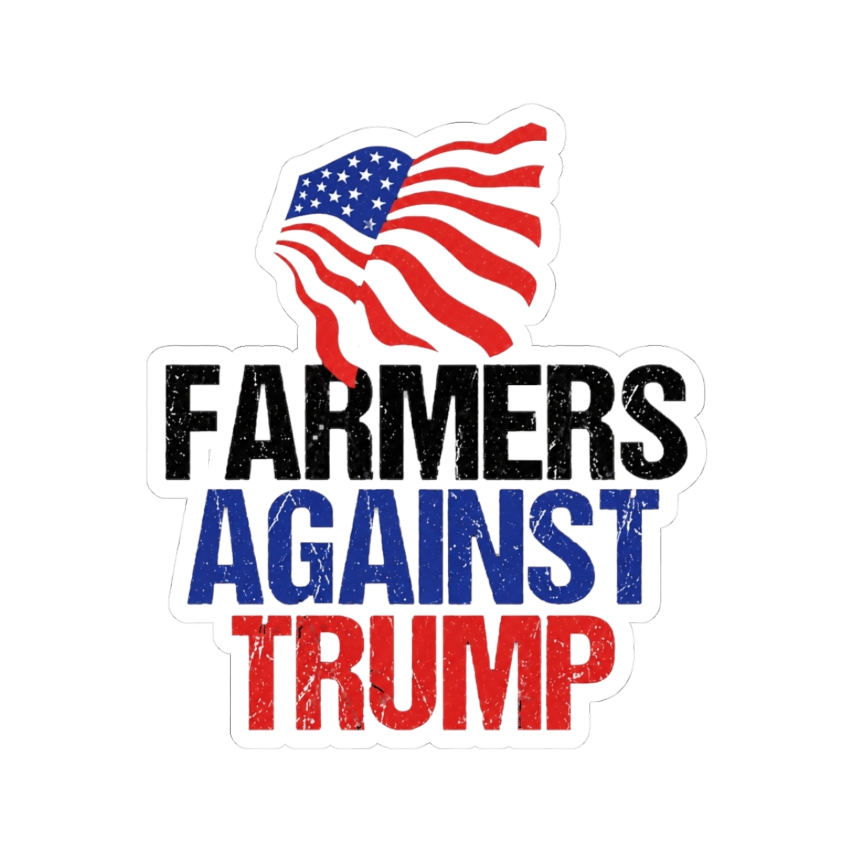 Farmers Against Trump 2024 Election Classic Round Sticker | Eleceed - Official stickers merchandise