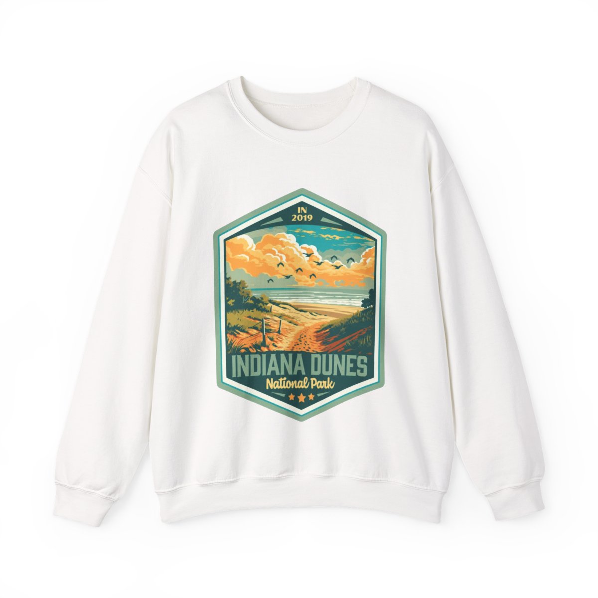 Indiana Dunes National Park Vintage WPA Style National Parks Art Crewneck | Eleceed - Official sweatshirts merchandise