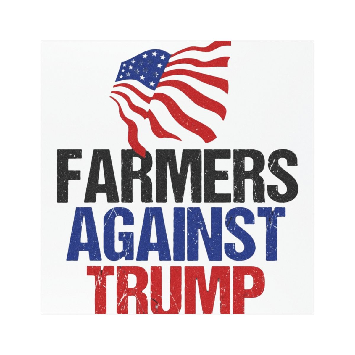 Farmers Against Trump 2024 Election Car Magnet | Eleceed - Official Creator merchandise